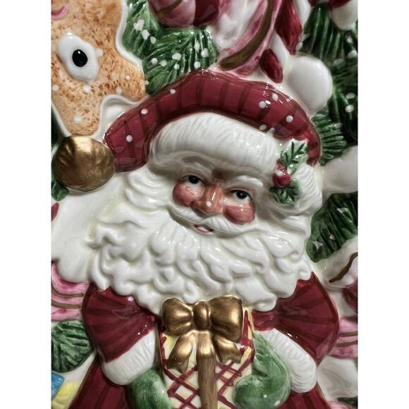 Fitz & Floyd‎ 2D Santa Christmas Tree Plate Gifts Home Decor - Picture 6 of 9